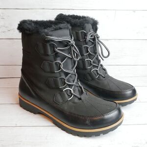 JBU Jambu Womens Size 9M Black Ankle Winter Boots Snow Memory Foam Faux Fur